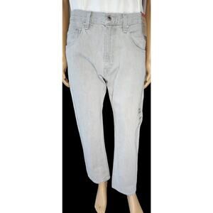 ( 32x30 ) LEVI'S SILVERTAB Straight-Fit Zip Denim Jeans Pants Grey